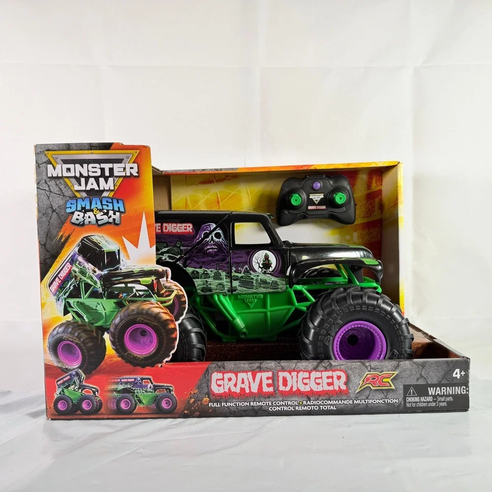 Monster Jam Smash & Bash Grave Digger Remote Control Truck 1:15 Scale New